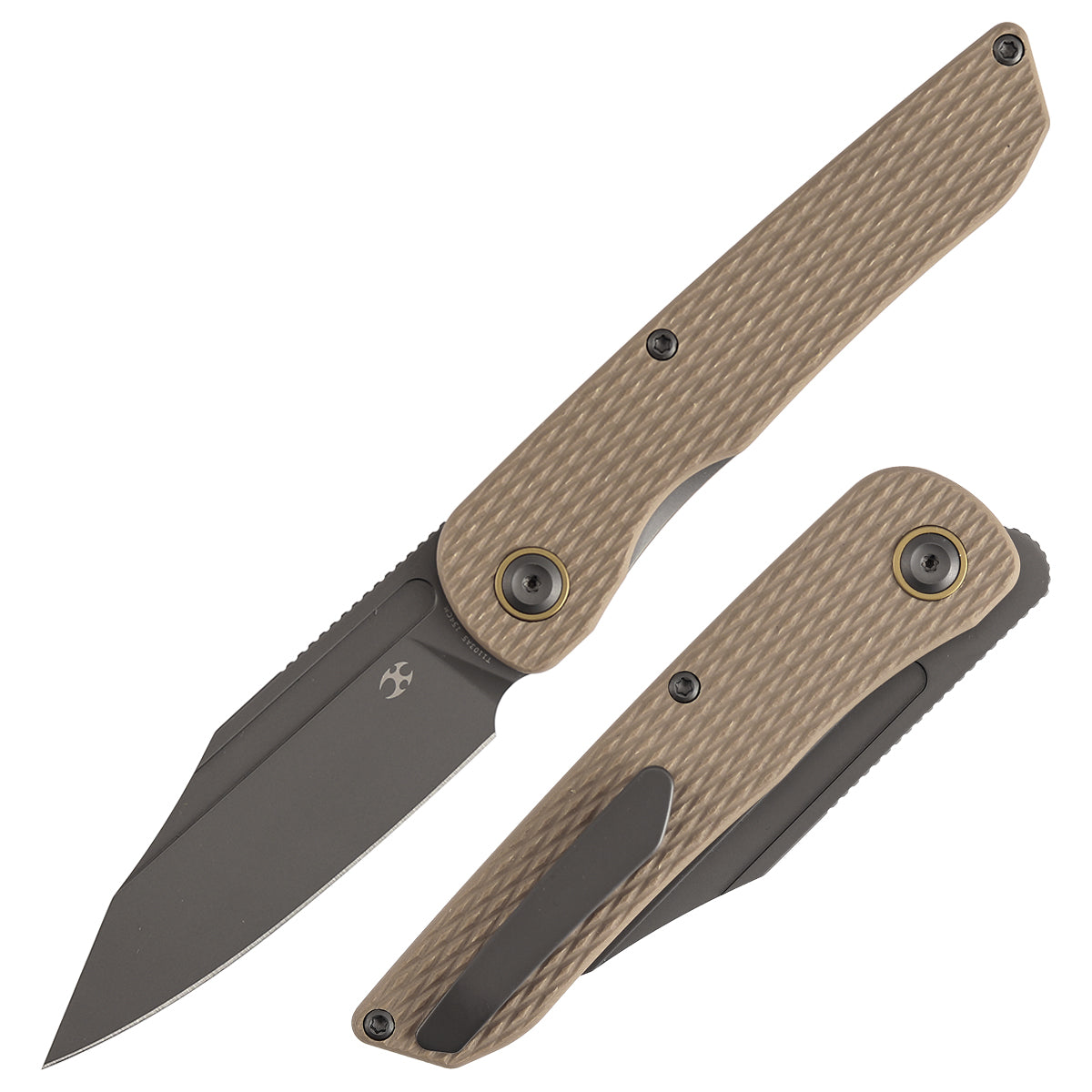 Kansept Nettle T1103A5 – 3.28" 154CM Tanto Front Flipper with Light Sand G10 & Liner Lock