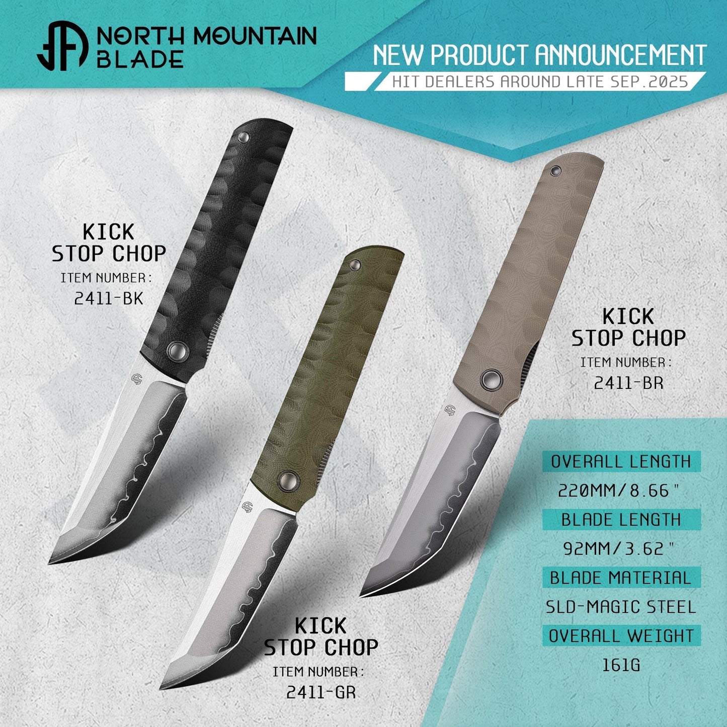 North Mountain Blade Kick Stop Chop Plus KickStopChopPlus-DT liner lock detail
