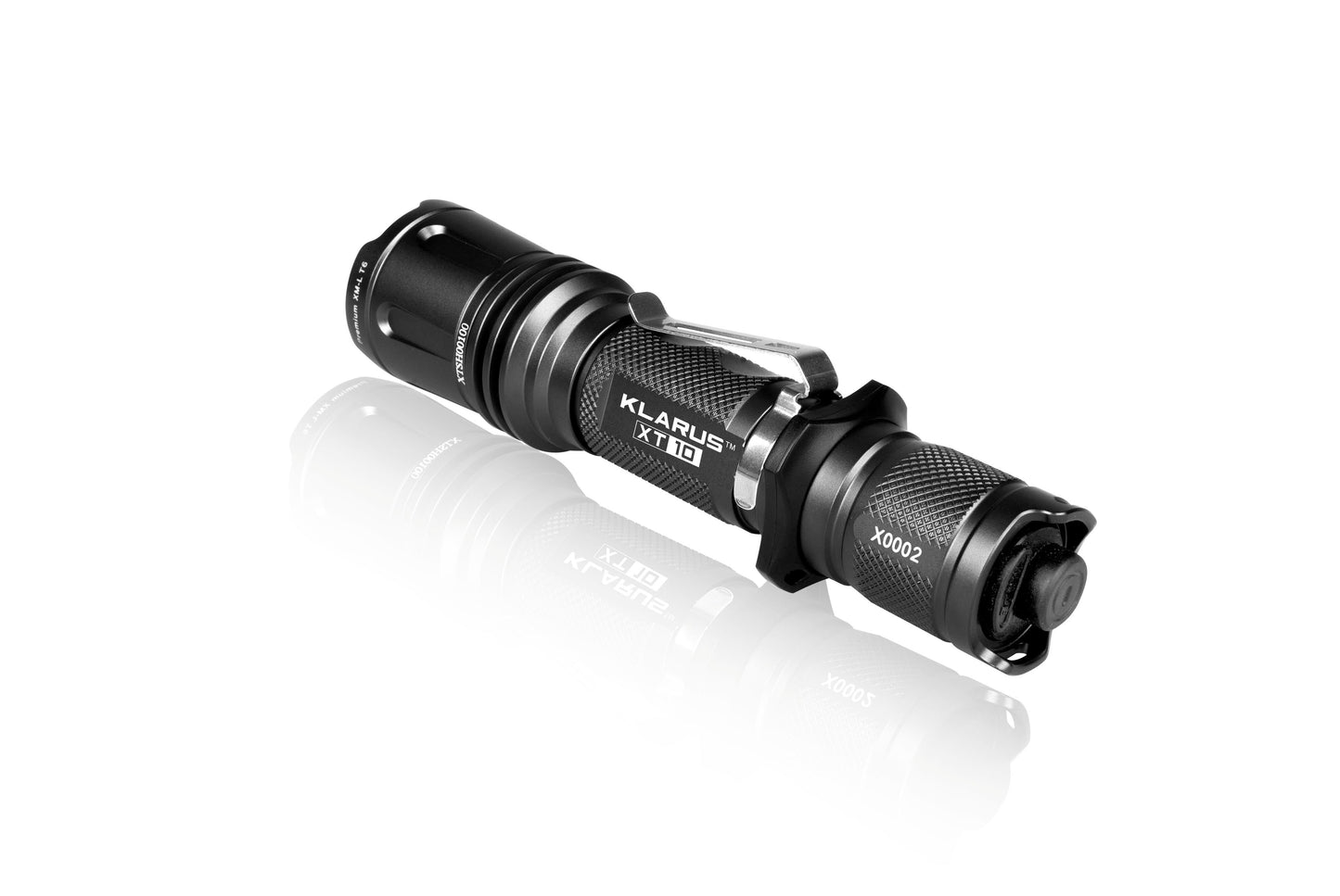 Klarus XT10 SUIT 1060 Lumen Dual Switch Tactical LED Flashlight / Battery and Charger Included - Black