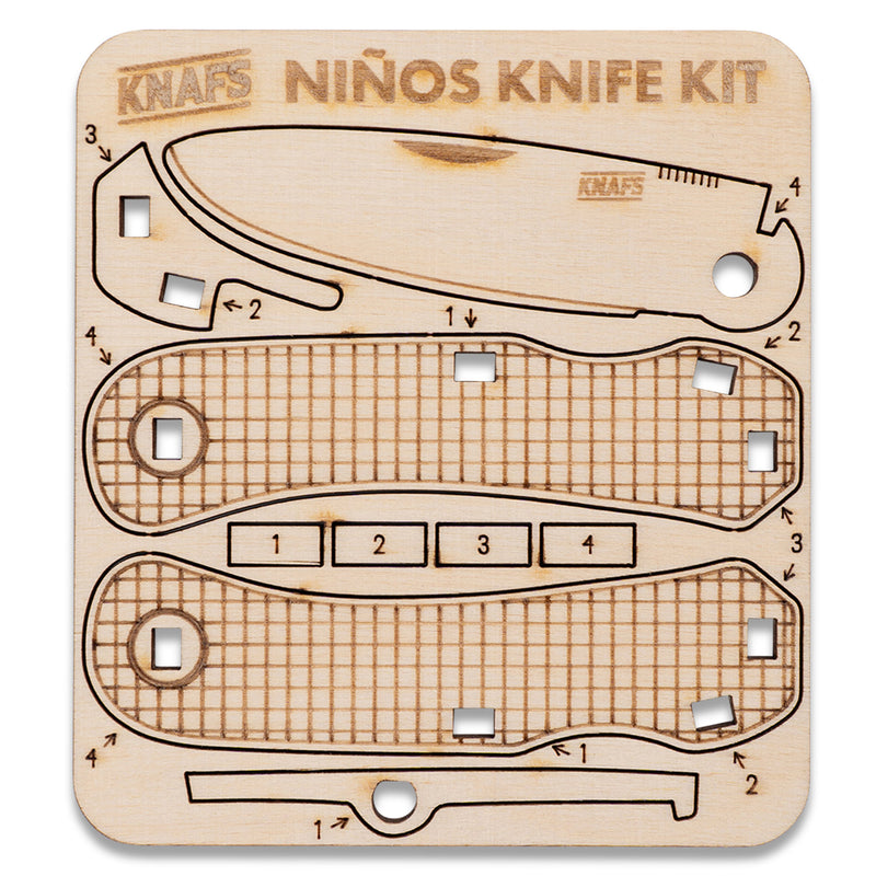 Knafs Niños Knife Kit KNAFS-00329 – Wood Toy Knife DIY Kit Made in USA