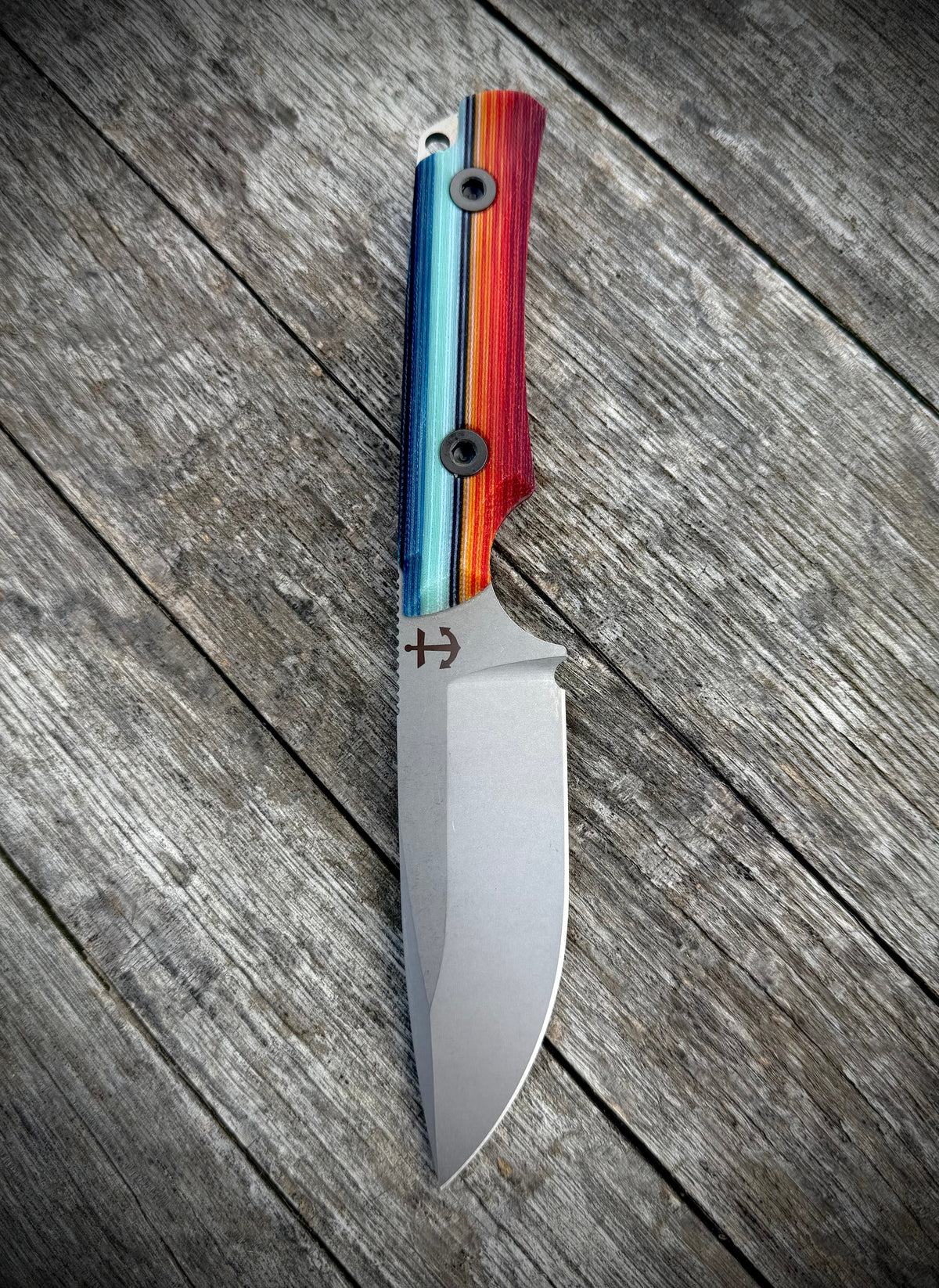 Leucadia Blade Co LandShark Mexican Blanket GCarta Stonewash Mexican Blanket GCarta handle detail