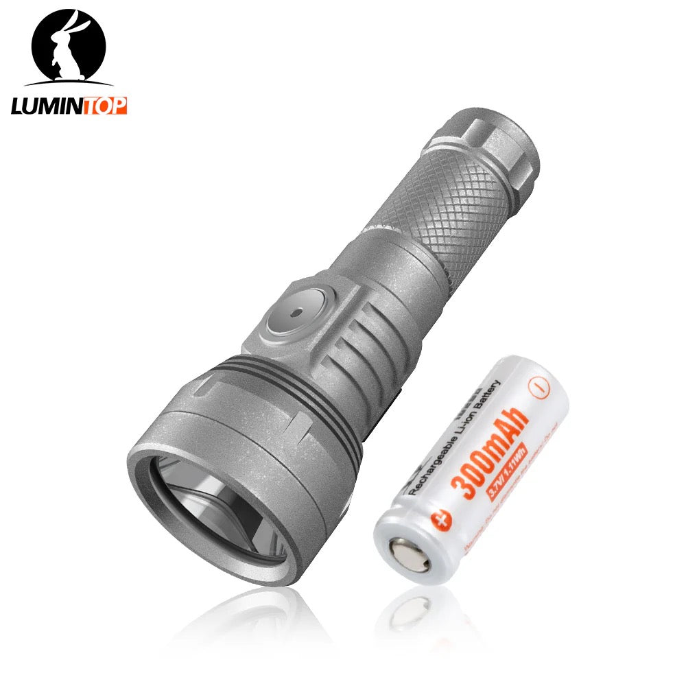 Lumintop GT Nano 3.0 Stonewashed Titanium – USB‑C Rechargeable Mini EDC Flashlight