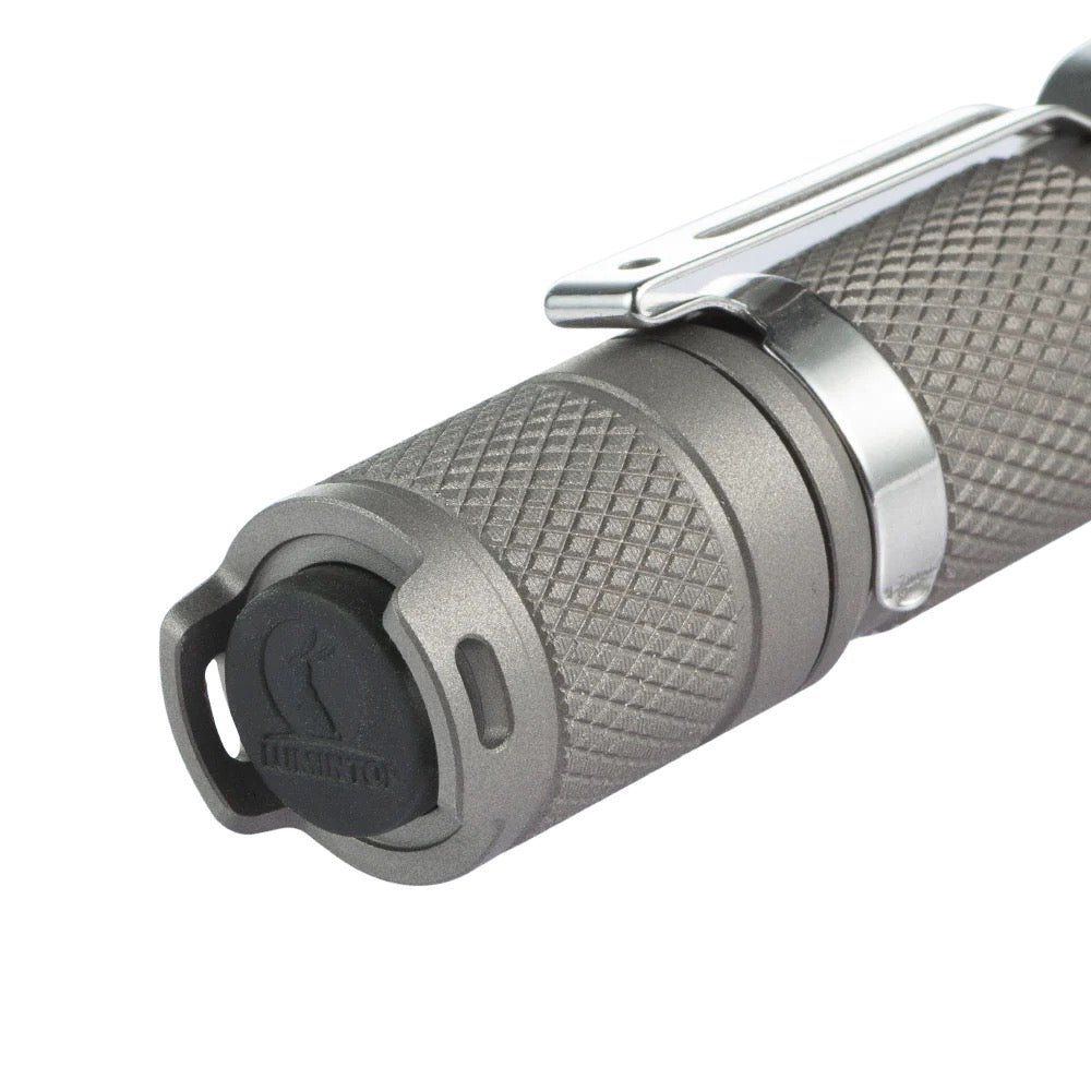Lumintop Tool AA 3.0 Sandblasted Titanium EDC Flashlight – 900 Lumens, USB-C Rechargeable, Osram P9 LED