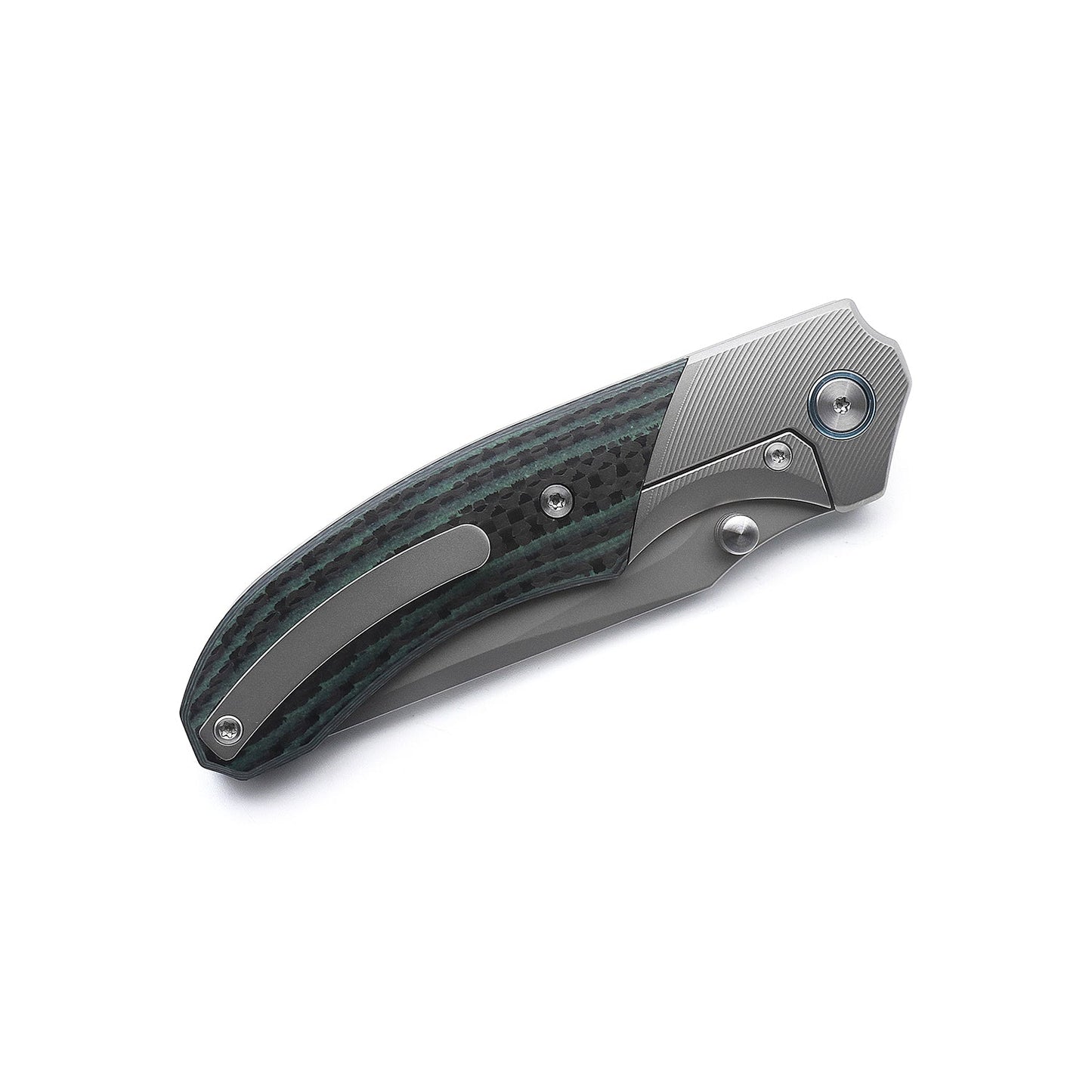 Miguron Centurion II Folding Knife Green Carbon Fiber 3.5" Sandblasted M390 Blade MGR-609GNII
