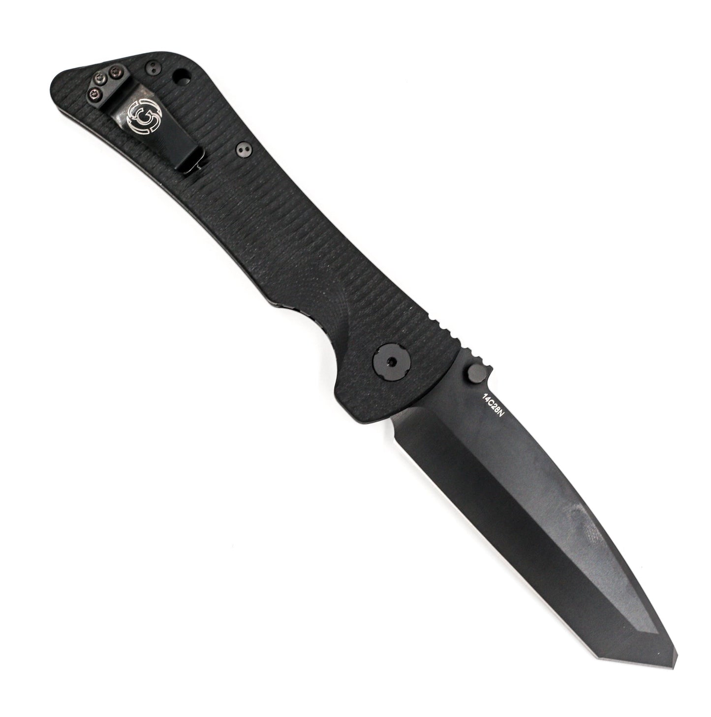 Southern Grind Custom Bad Monkey Tanto Black - Black G10 Handles