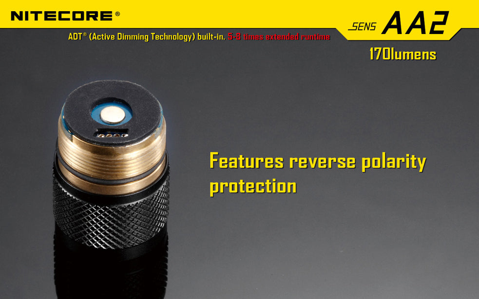 Nitecore SENS AA2 170 Lumen 2 x AA LED Flashlight