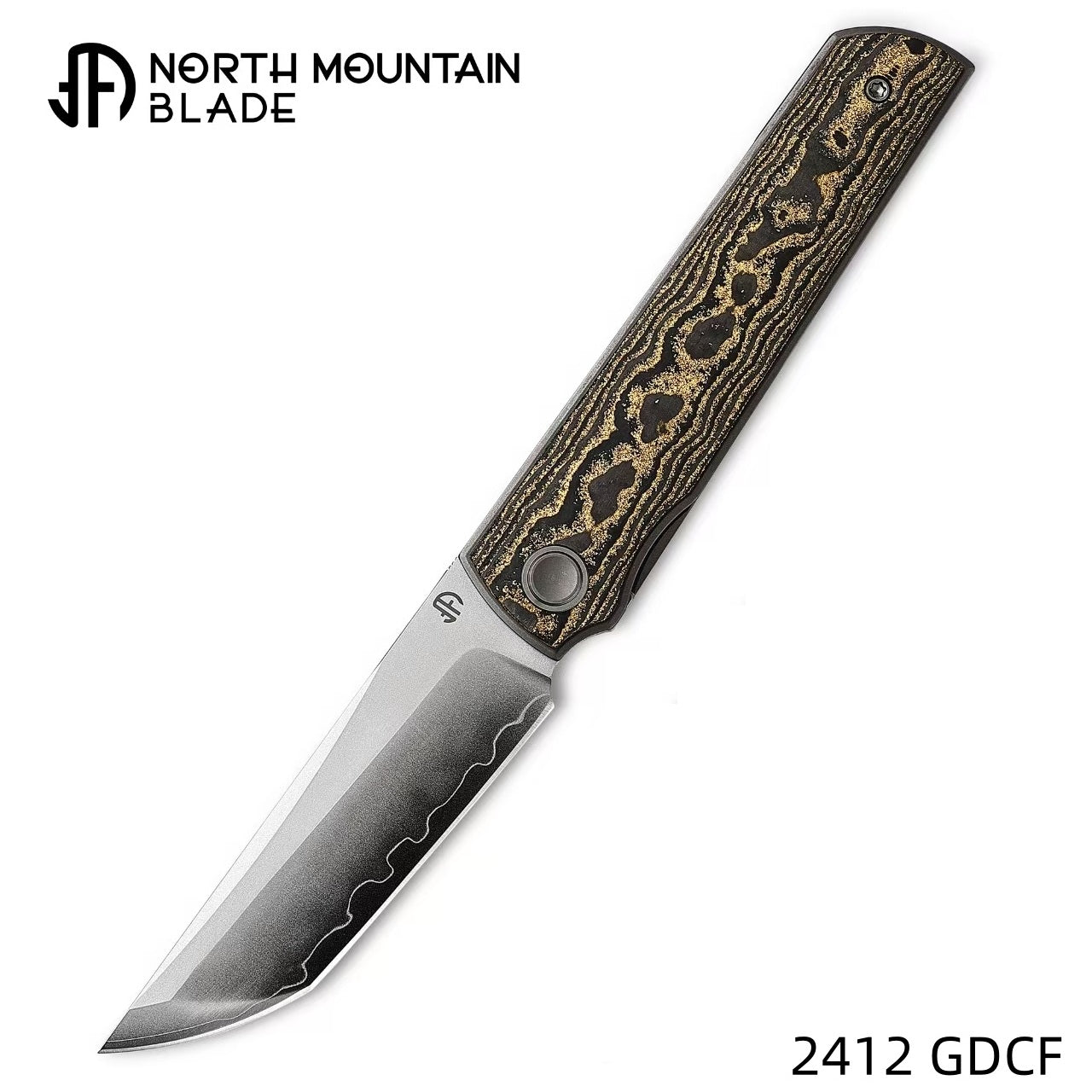North Mountain Blade 2412-GDCF chop4 front flipper open folding knife