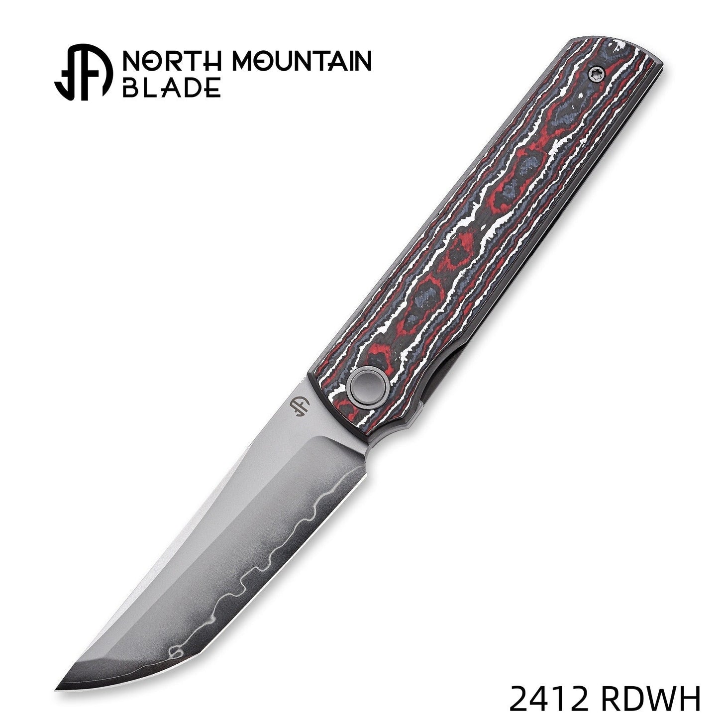 North Mountain Blade 2412-RDWH chop4 front flipper open folding knife