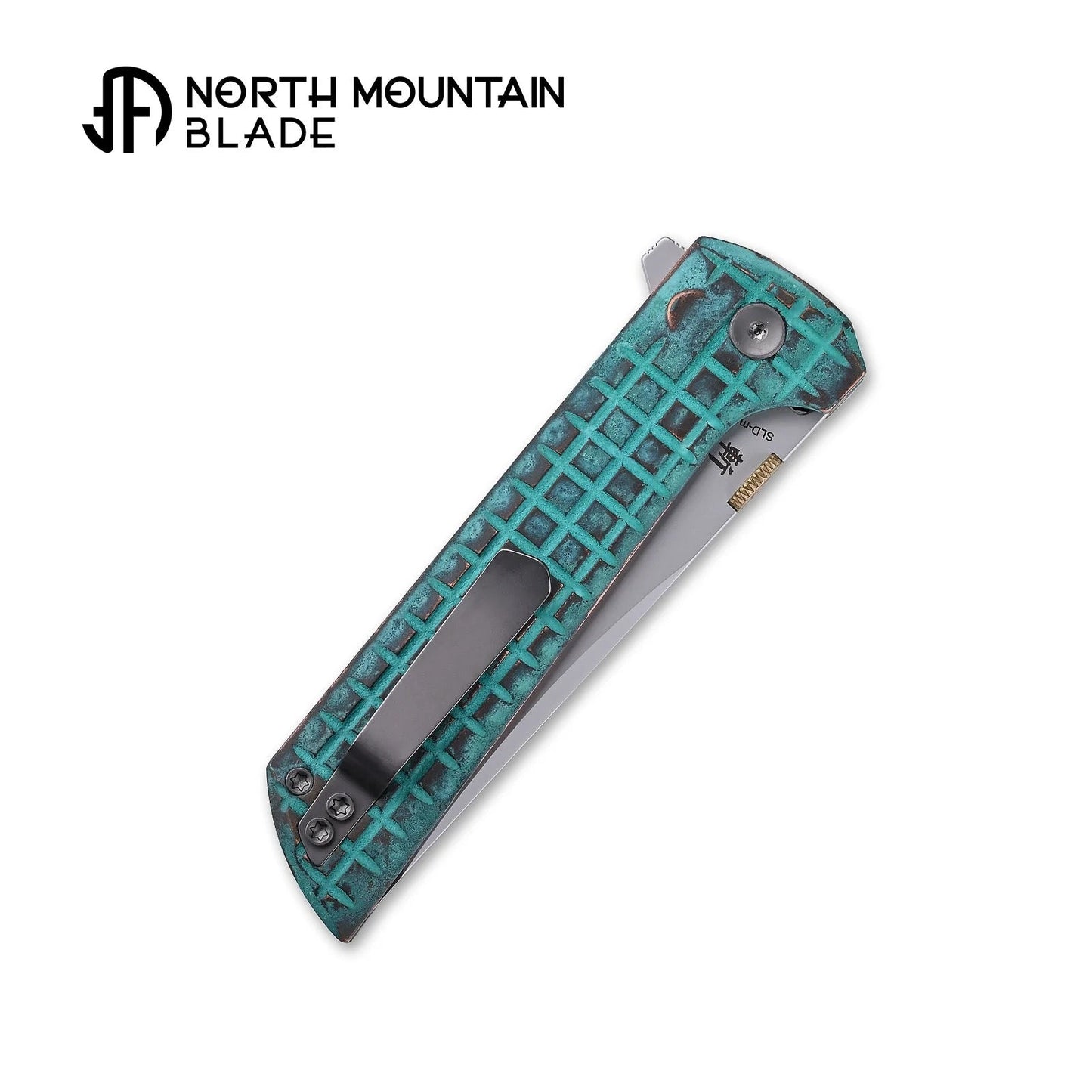 North Mountain Blade 2406-Shipwreck chop 2 copper button lock brass inlay