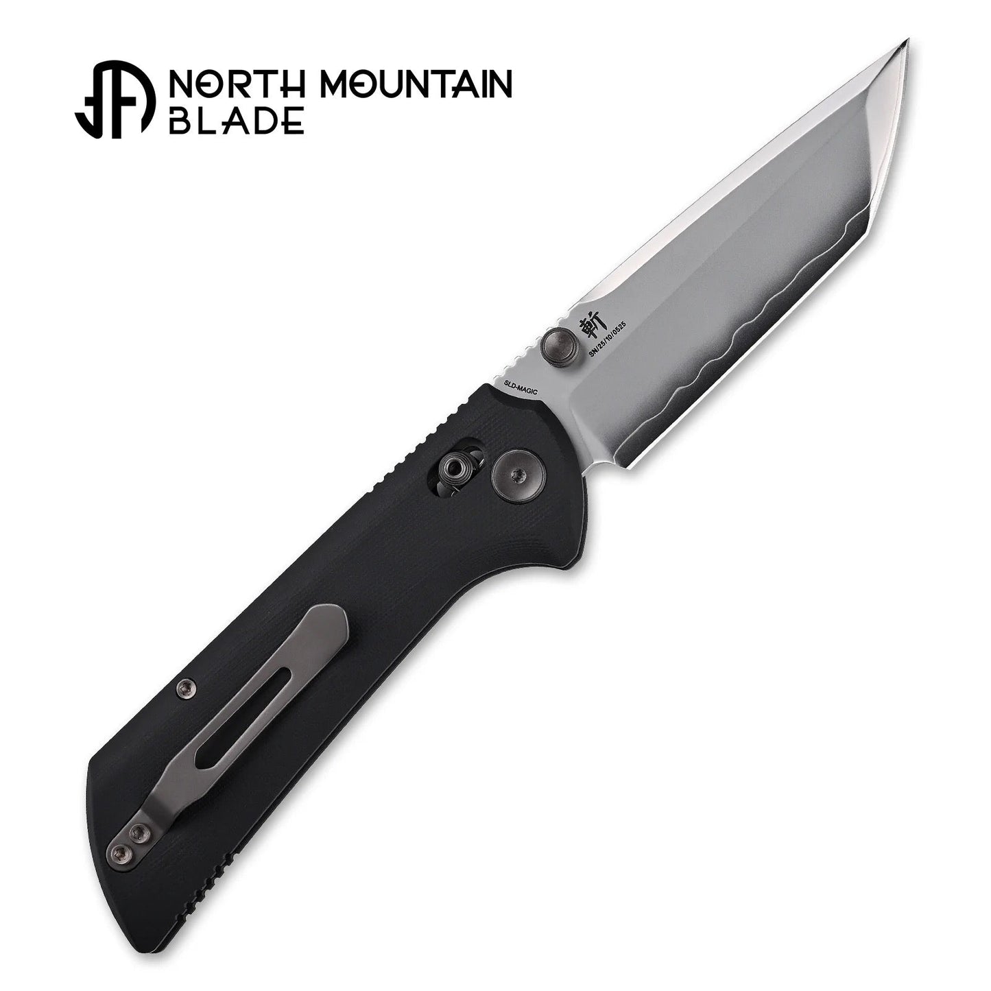 North Mountain Blade 2532-BK chop crossbar lock black g10 detail
