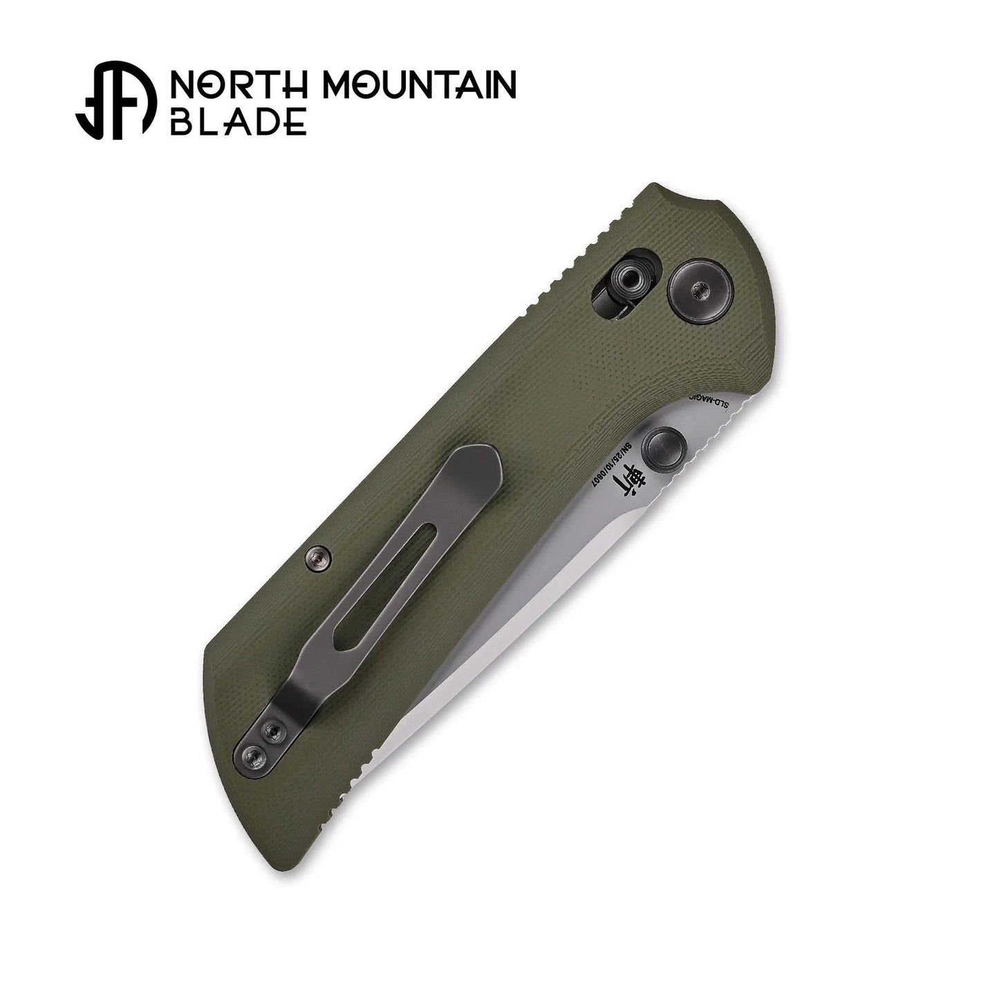 North Mountain Blade – Chop Crossbar Lock – 2532-GR – 3.58" SLD-Magic Tanto Folding Knife