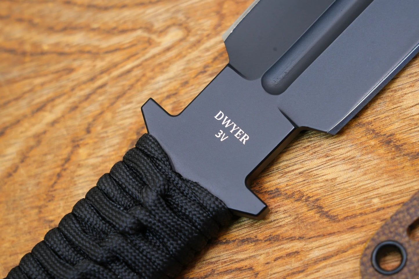 North Mountain Blade JW-Black-3V tactical knife black cerakote coating detail