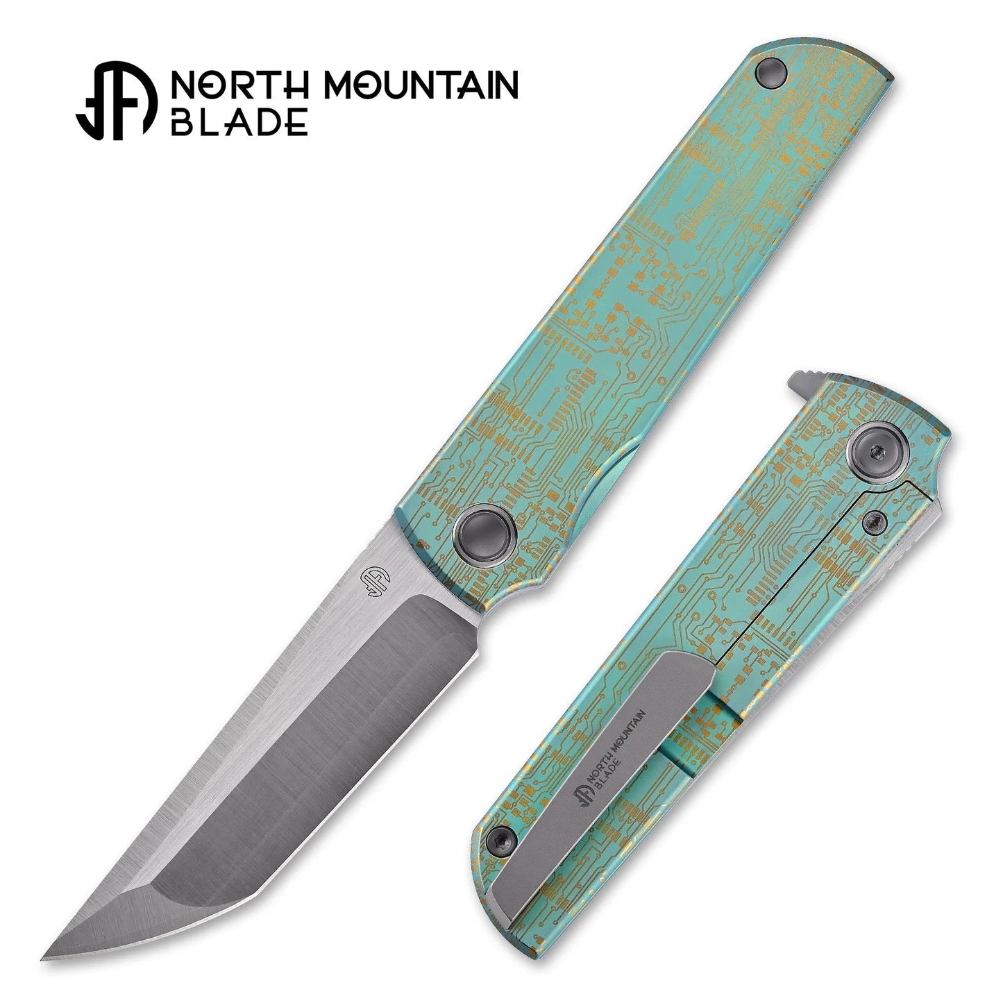 North Mountain Blade x Lee Williams “Zen†ZDP-189 Tanto – Circuit Board Anodized Handle 2414-A-ZDP189-A