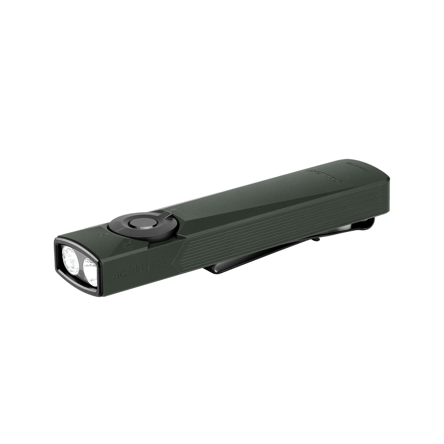 Olight Arkfeld Ultra 3‑in‑1 Flashlight – Olive Grey | 1,400 Lm White + UV + Green Laser, O‑Aluminum Tough Body