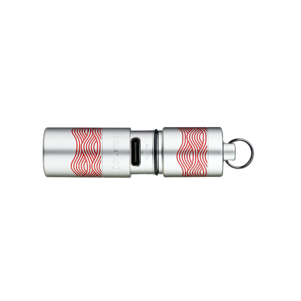 Olight i1R 2 Pro Flow side profile view showing the twist head and keyring