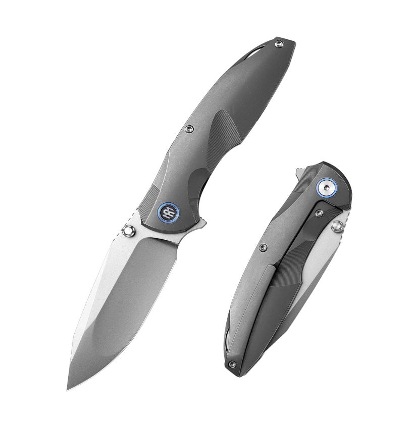 Remette Cool Whale RTCL-T2 3.15" M390 Drop Point Blade Anodized Titanium Handle Frame Lock