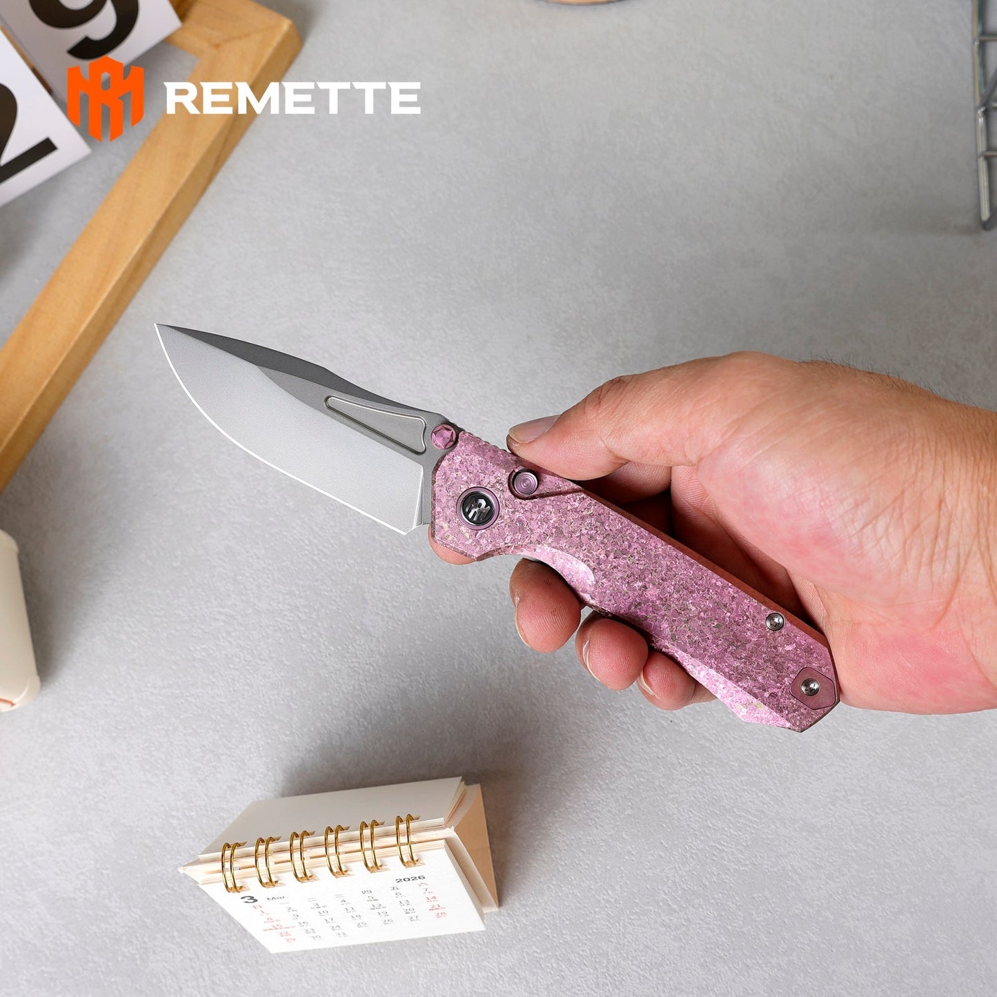 Remette RT-Rhino RNTB1 titanium pocket clip detail