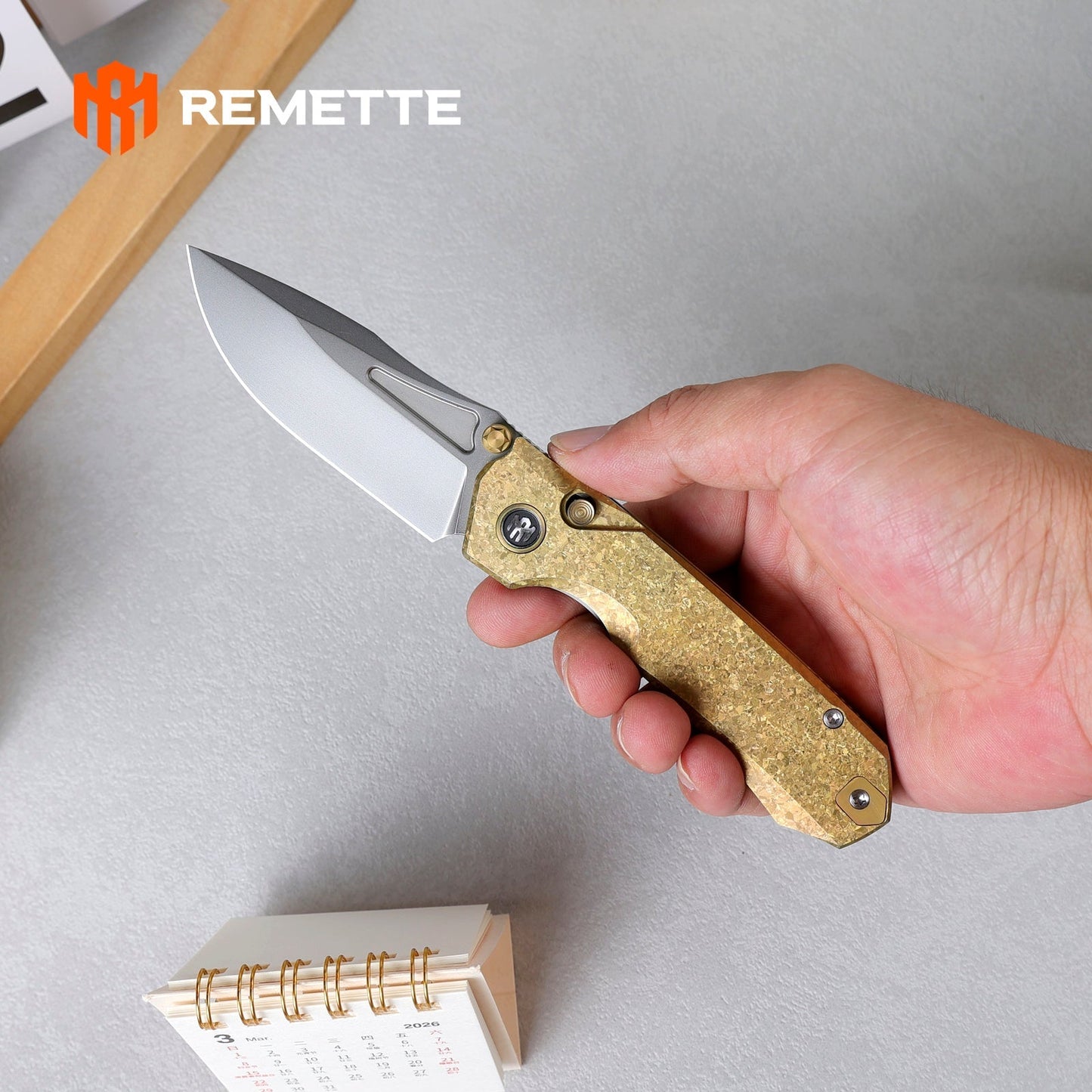 Remette RT-Rhino RNTB2 titanium pocket clip detail