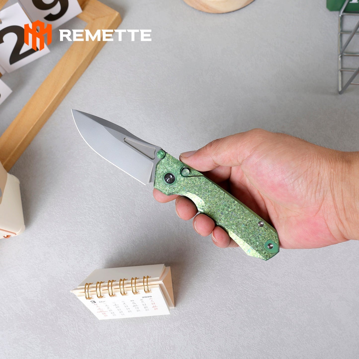 Remette RT-Rhino RNTB4 titanium pocket clip detail