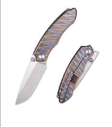 Remette Wild Species WD108-C Folding Knife – 3.6" M390 Drop Point Blade – Titanium Handle