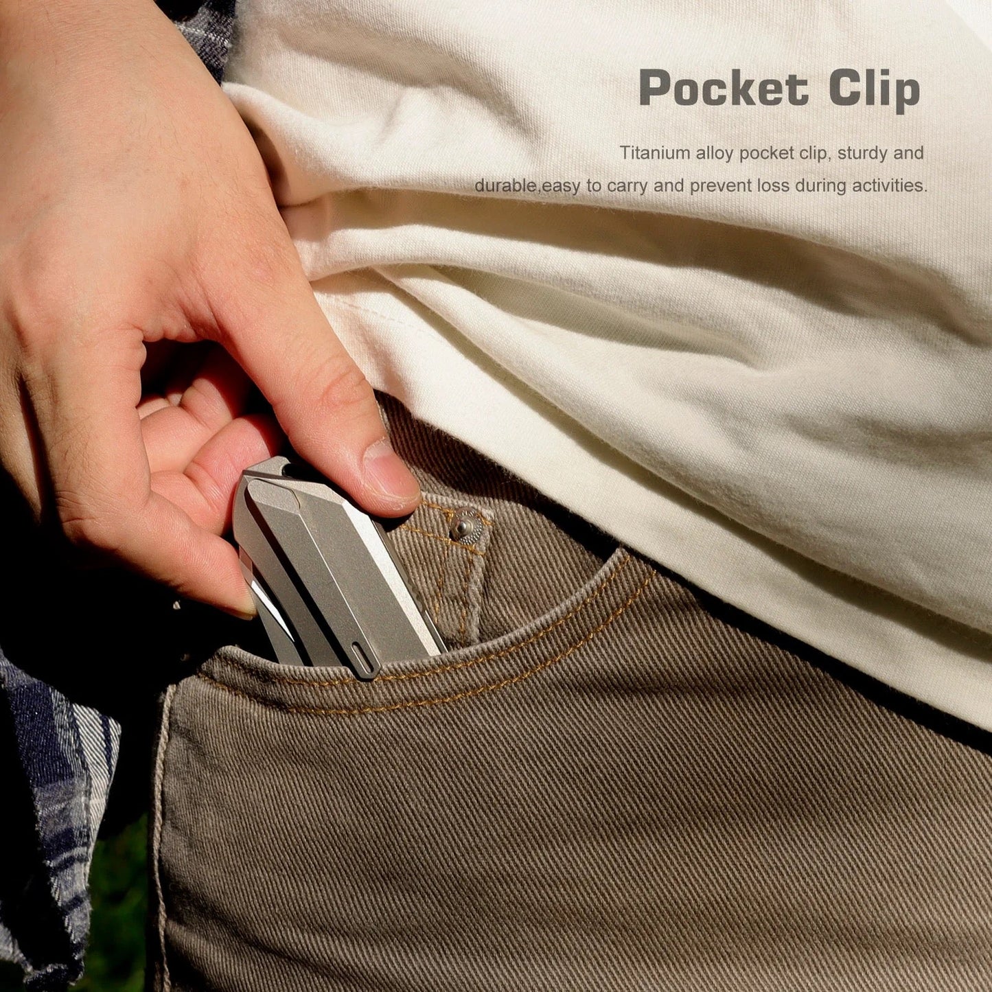 Remette RT-Woodpecker RTWP-T titanium pocket clip detail