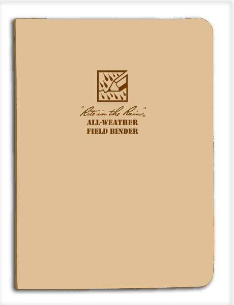 Rite in the Rain Tactical Field Ring Binder 5 x 7 Tan 9200T