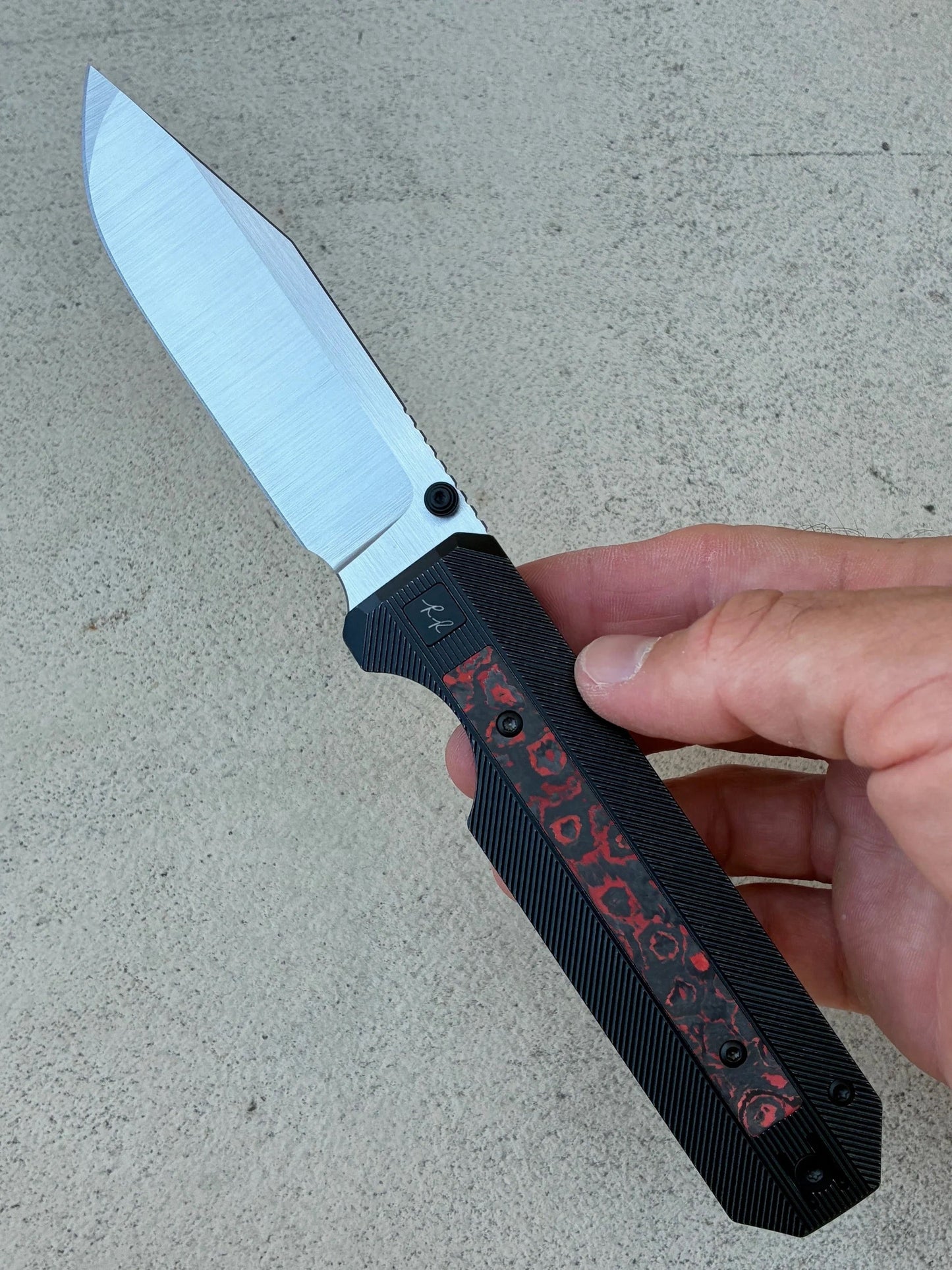 Knife Standards RR Standard (+) “Sith” – 4" MagnaCut Clip Point Blade, Titanium & Carbon Fiber Handle, Ceramic Bearings, Limited Edition