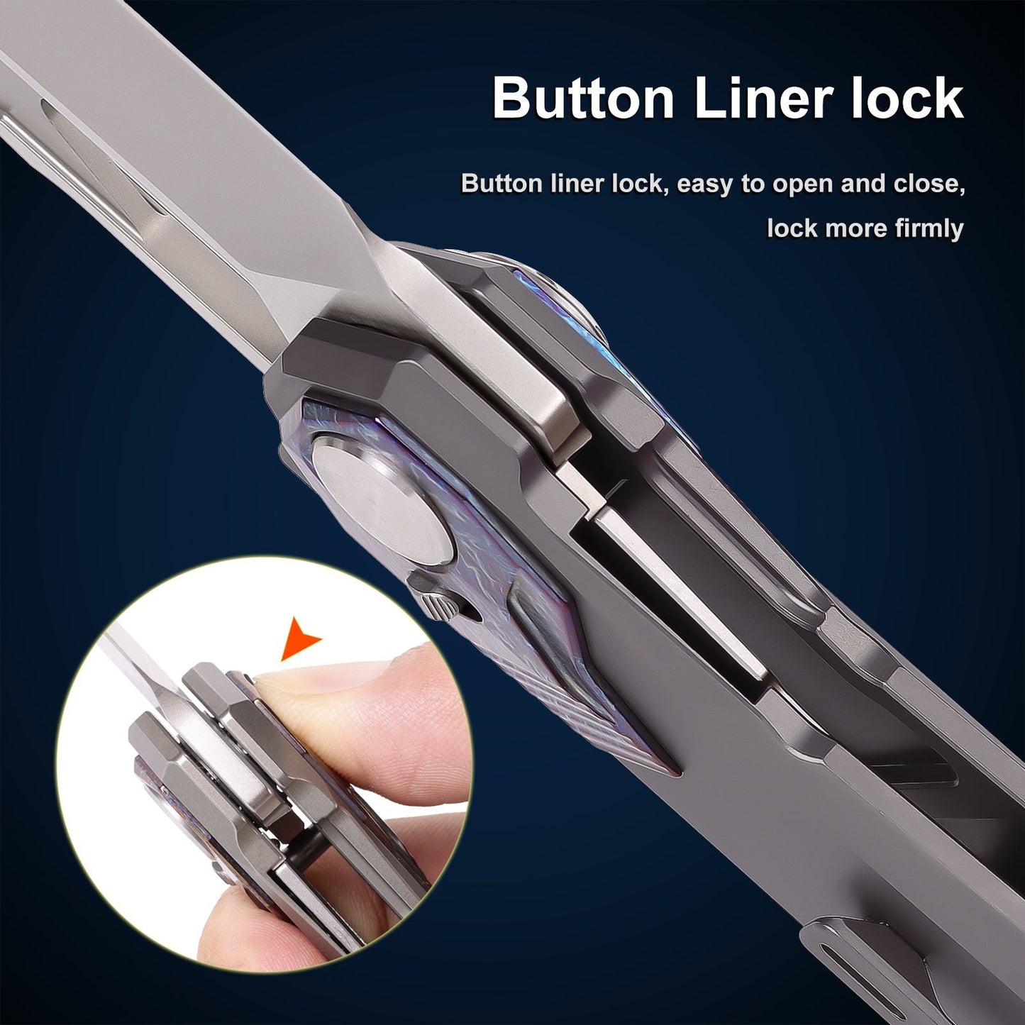 Remette RT-Peregrine Falcon RTT1-TGX button liner lock detail
