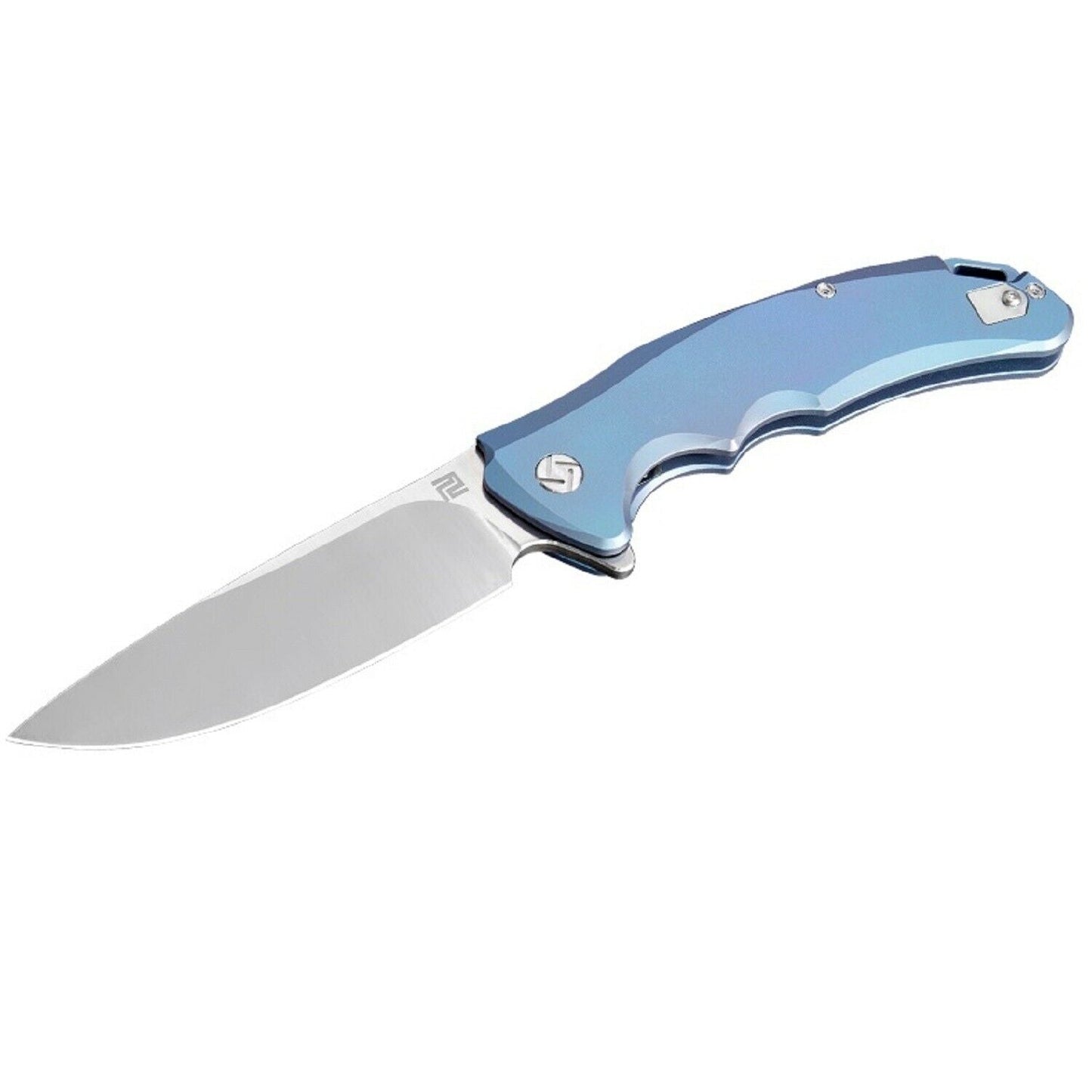 Artisan Cutlery 1702G Tradition Flipper Folding Knife 3.94in Blade S35VN Steel Titanium Handles