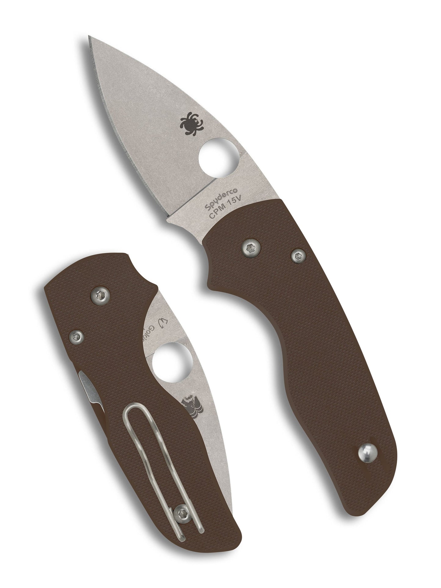 Spyderco Lil' Native Sprint Run 2.42" CPM 15V Folding Knife Brown G-10 Handle C230GPBN15V