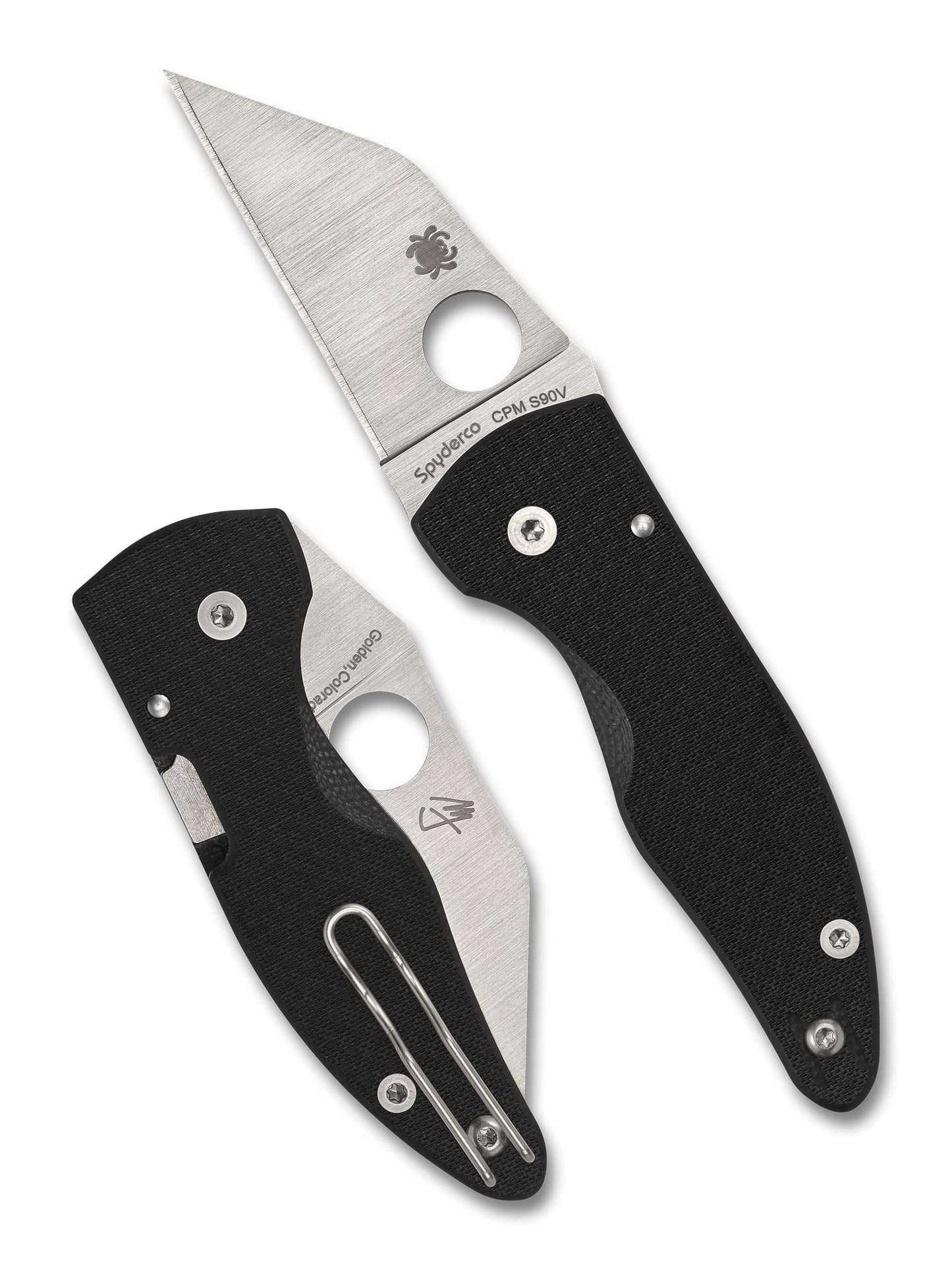 Spyderco Microjimbo Sprint Run Compression Lock Knife 2.45" CPM S90V — Carbon Fiber | C264CFP