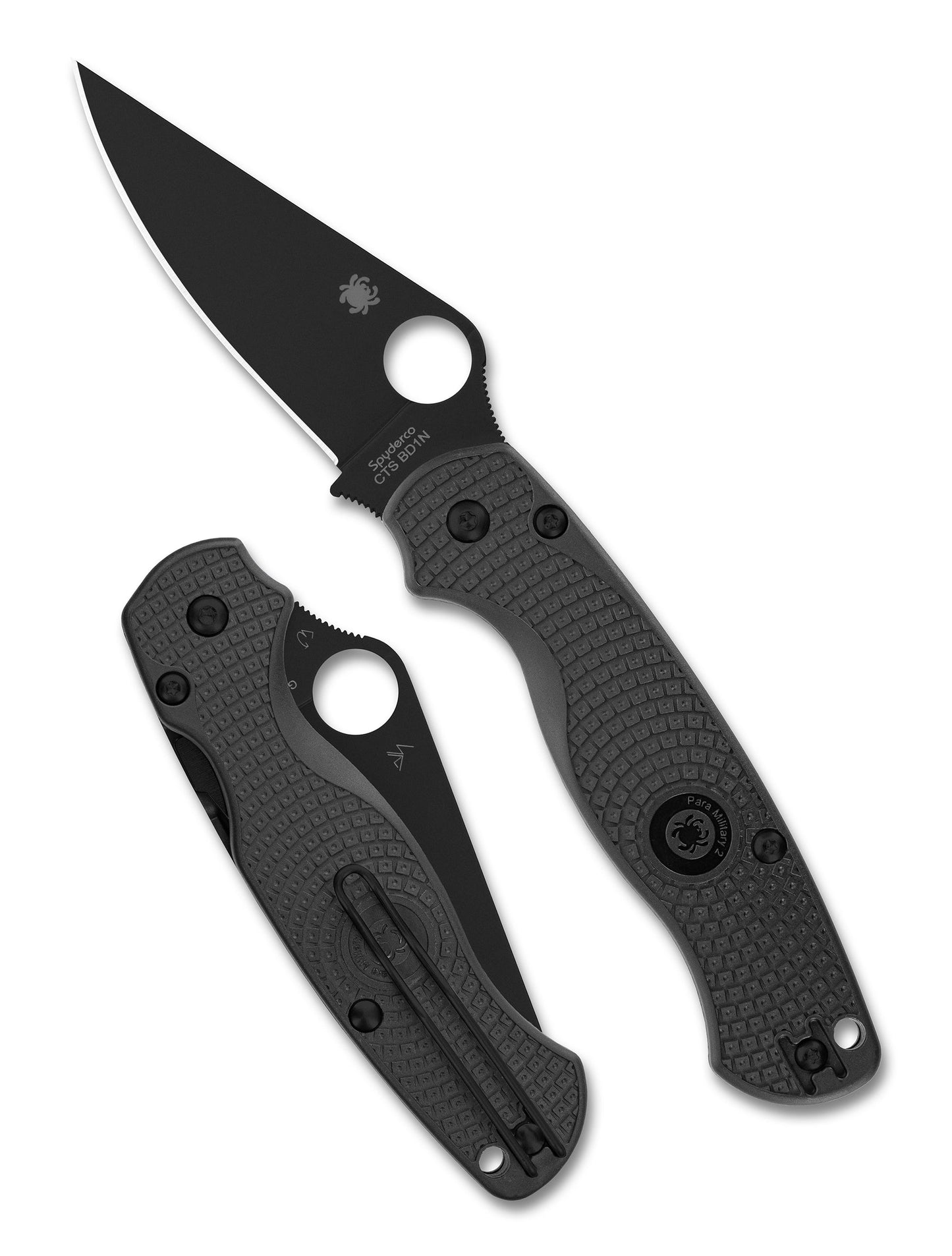 Spyderco Paramilitary 2 Lightweight C81PBBK2 – 3.47" CTS BD1N Black Blade Knife