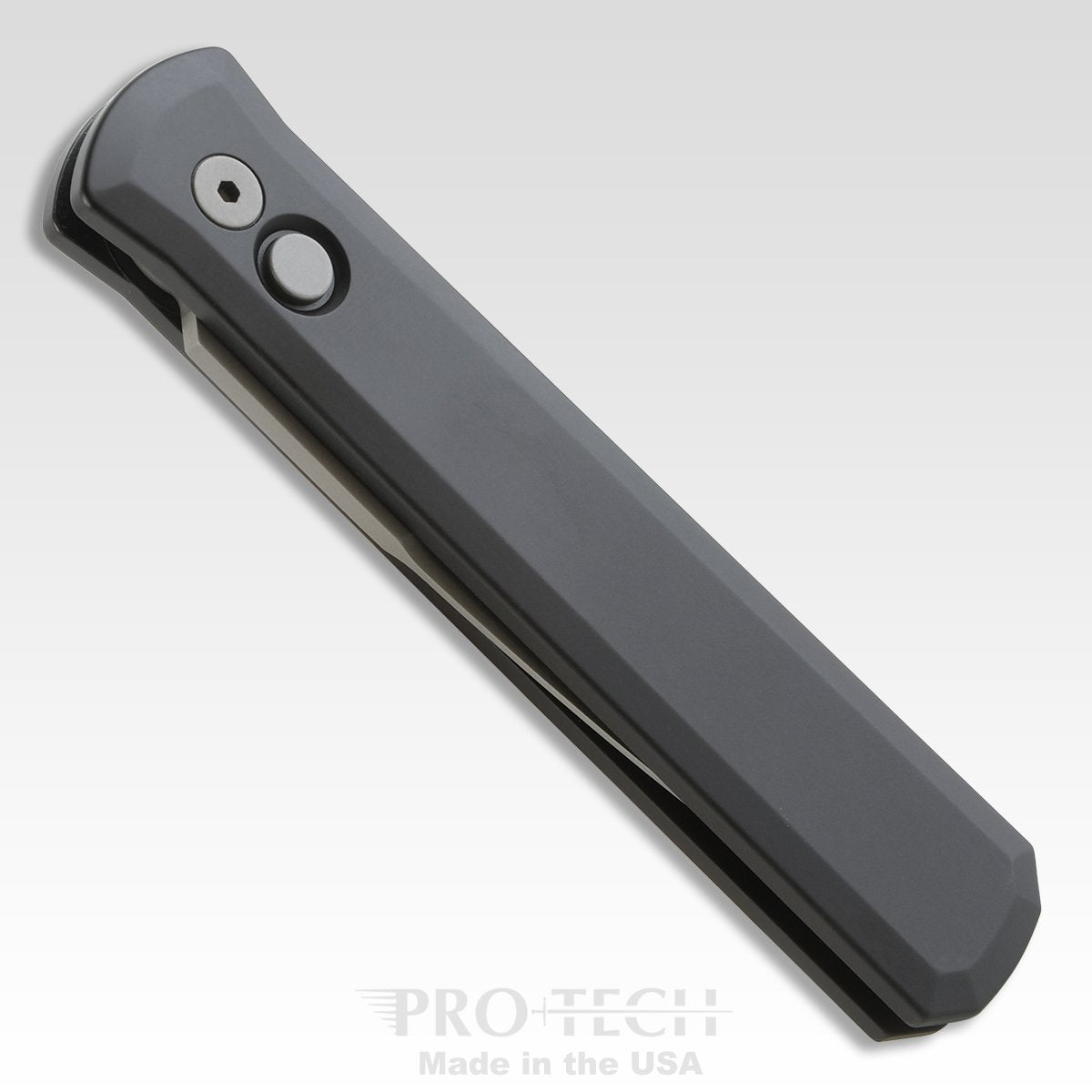 Pro-Tech 920 Godfather – 4" 154CM Spear Point Blade, Black Aluminum Handle, Push-Button Auto