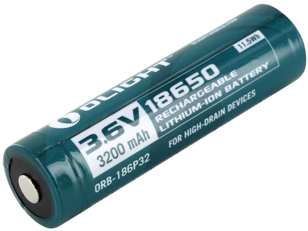 Olight Protected 3200mAh 3.6 Volt 18650 Battery