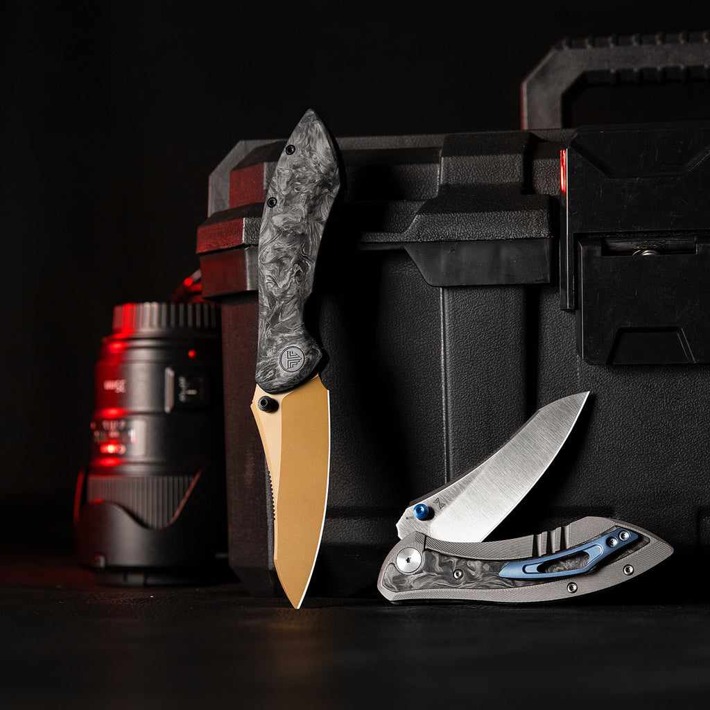 TRIVISA Rhino-RG JM08-RG-M 3.2" M390 drop point blade with titanium handle
