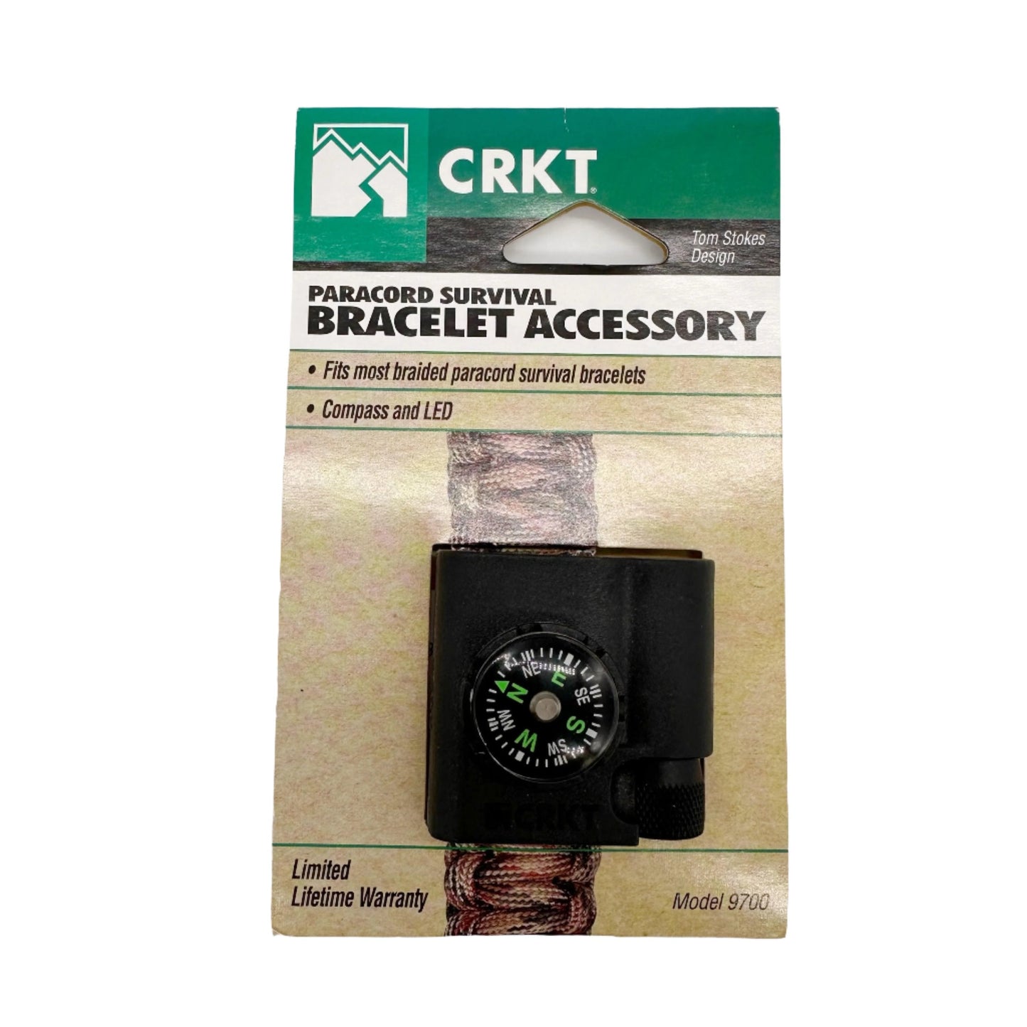 CRKT Compass, Firestarter and LED Survival Bracelet Accessory Model-9700