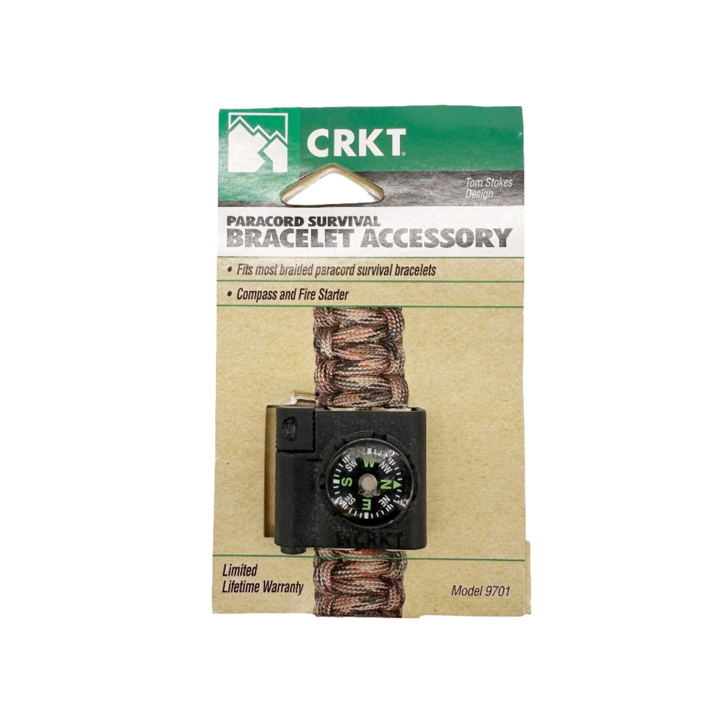 CRKT Compass, Firestarter and LED Survival Bracelet Accessory Model-9701
