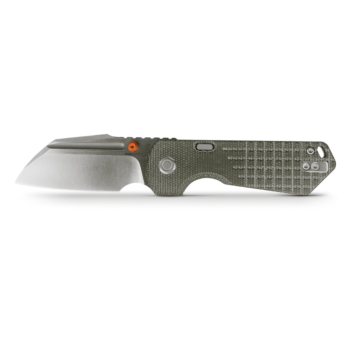 Vosteed Hedgehog A1311 – 2.99" S35VN Modified Sheepsfoot Top Liner Lock Knife with Olive Green Micarta Handle