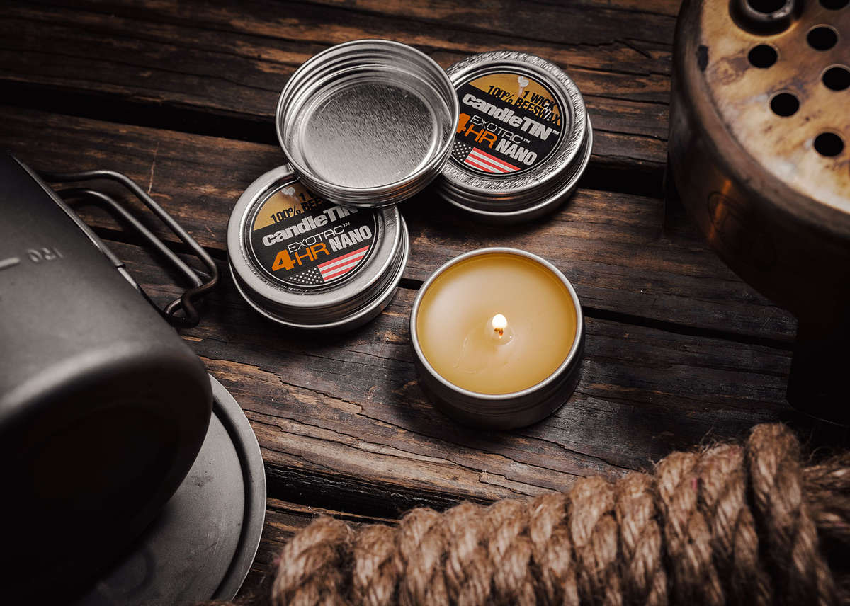 Exotac candleTIN Nano 100% Beeswax - 3 Pack
