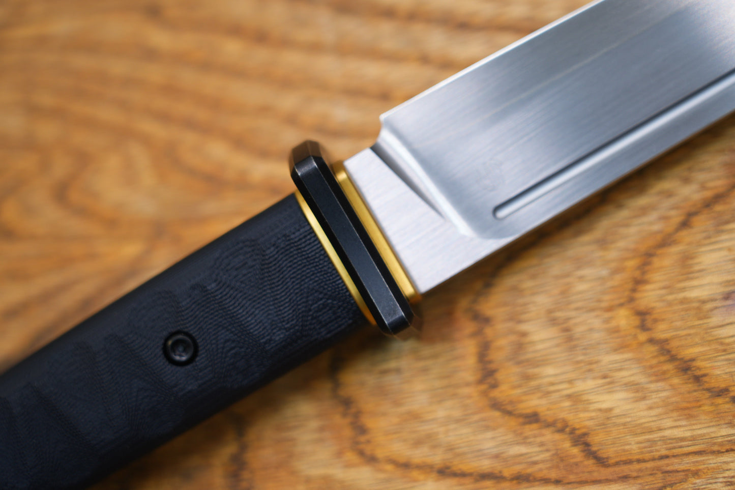 North Mountain Blade Warrior Warrior-Tanto hand-brushed blade edge detail