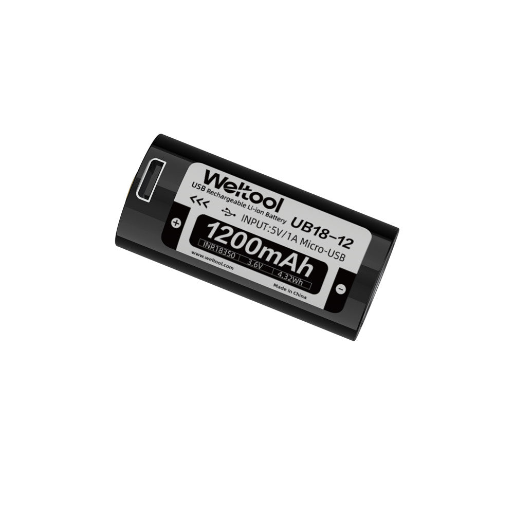 Weltool UB18-12 (WEL-UB18-12) 18350 rechargeable battery detail