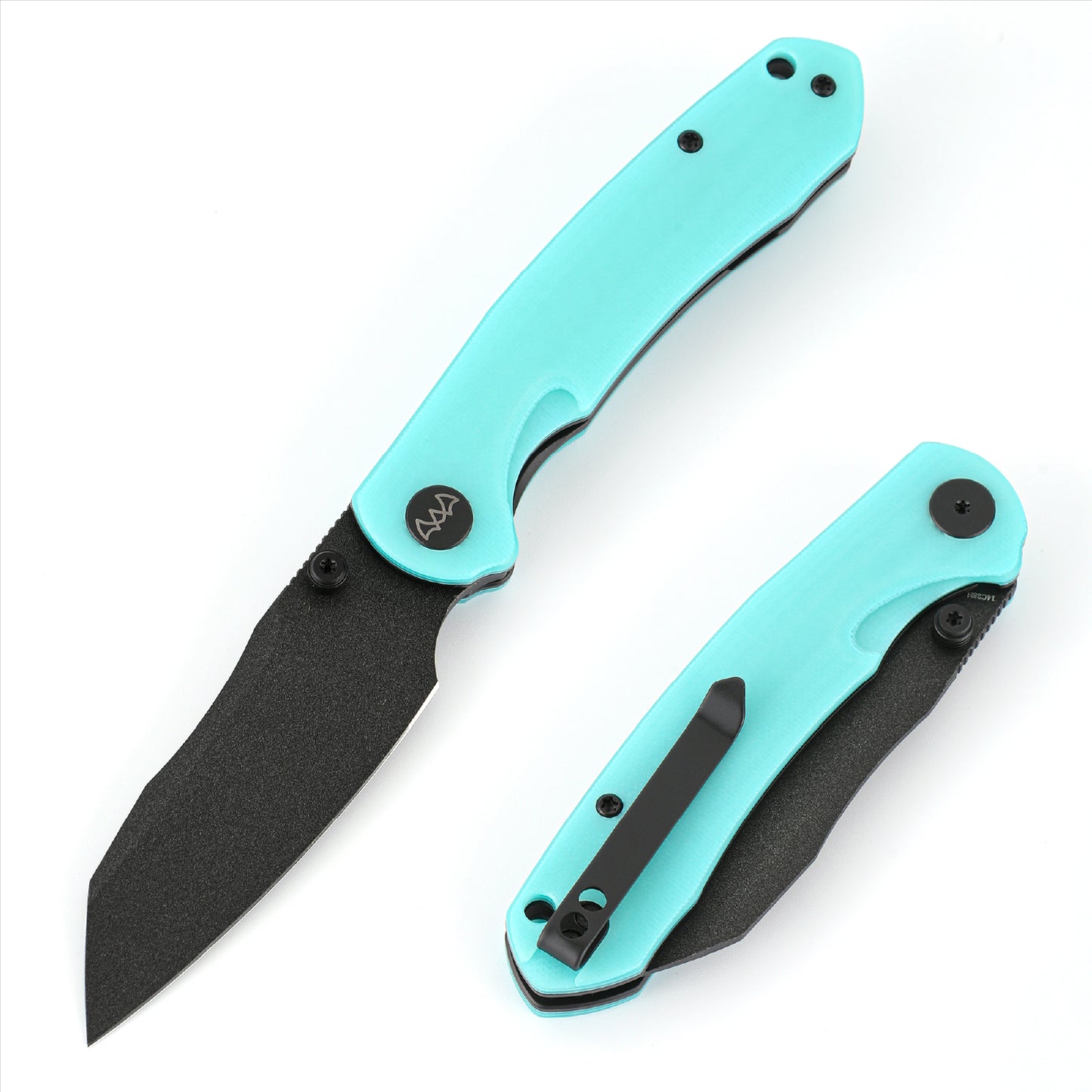 Wixco Axor WX15-C – 3.35" 14C28N Modified Sheepfoot Blue G10 Liner Lock Knife