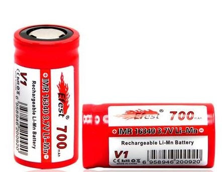 Efest 16340 700mAh 3.7V Flat Top Rechargeable Battery