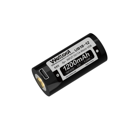 Weltool UB18-12 18350 1200mAh Micro-USB Rechargeable Li-ion Battery