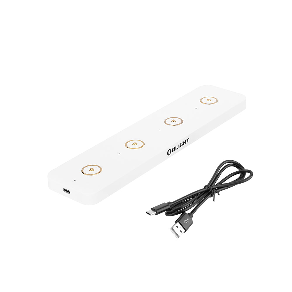 Olight Omino Flashlight Magnetic 4 Bay Charger - White