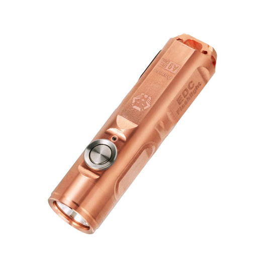 RovyVon Aurora A9 Pro Copper EDC USB-C Rechargeable Keychain Flashlight - Cool White