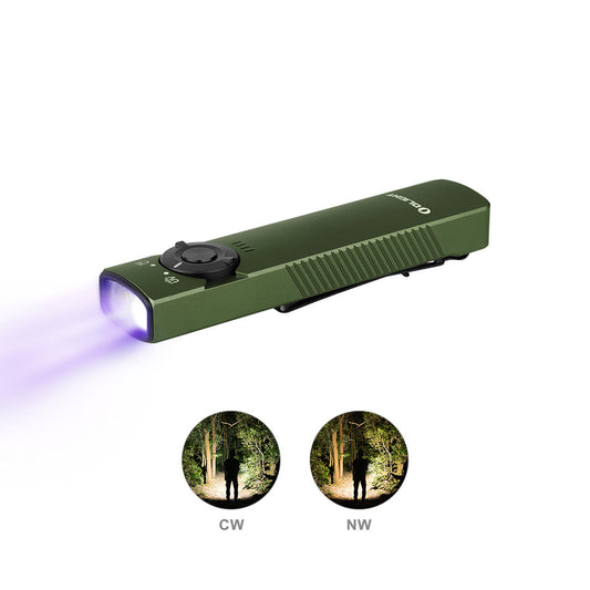 Olight Arkfeld UV 1000 Lumen EDC Rechargeable Flashlight - OD Green