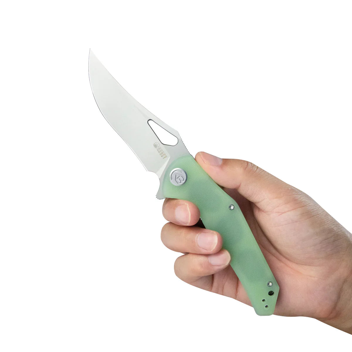Kubey Knife Phemius 3.66" 14C28N Jade G10 KUB149D