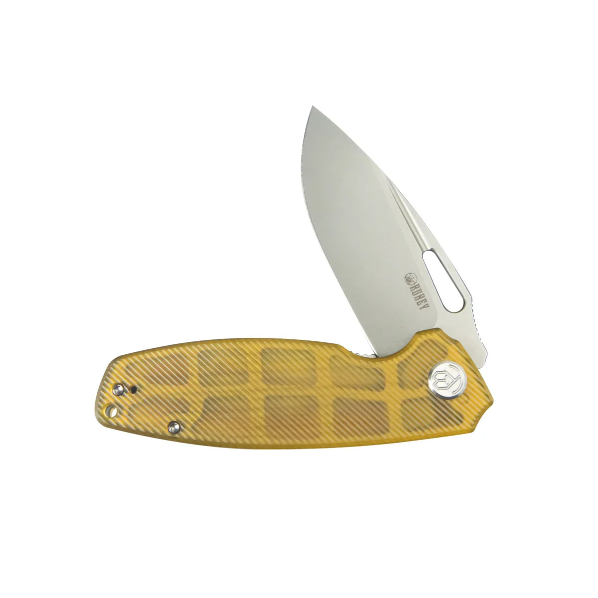 Kubey Knife Tityus 3.39" D2 Amber KUB322L