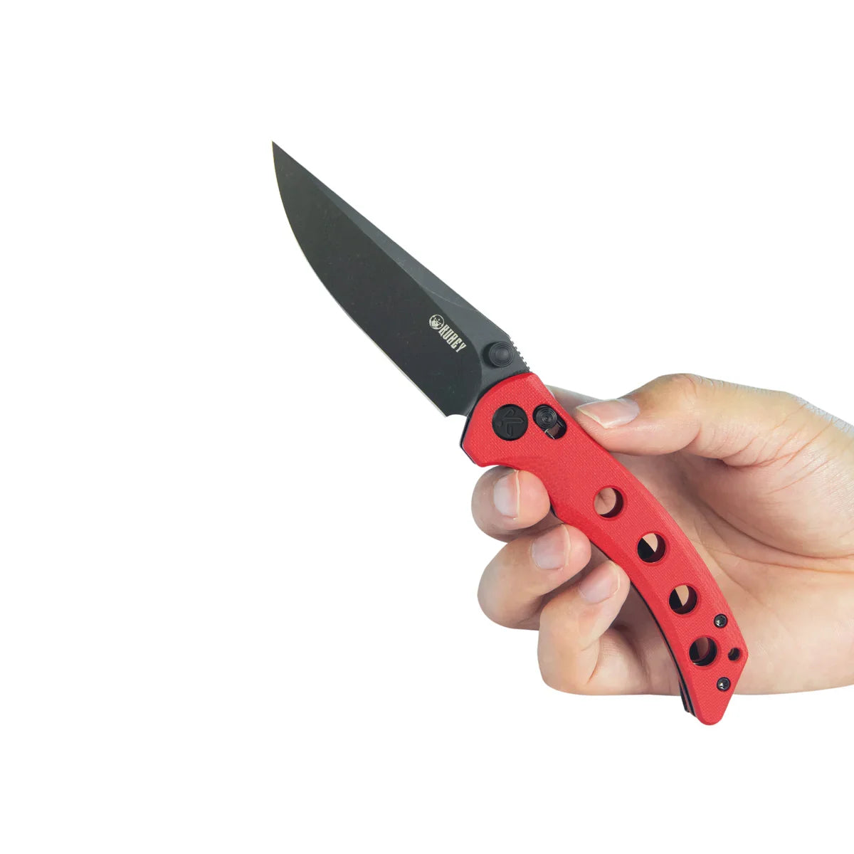 Kubey Knife Hound 3.43" 14C28N Red G-10 KUB172E